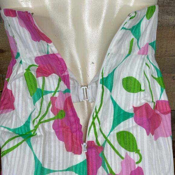 Lilly Pulitzer Betsey Had Me A Blast Strapless Dress Floral Beaded Halter SZ 4 6 - Picture 11 of 14